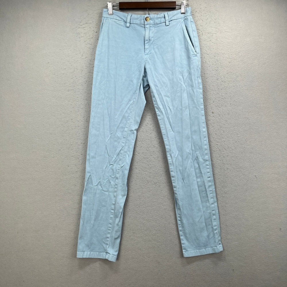 Vineyard Vines Breaker Pants Mens 28x32 Blue Chino Slim Straight Cotton Preppy